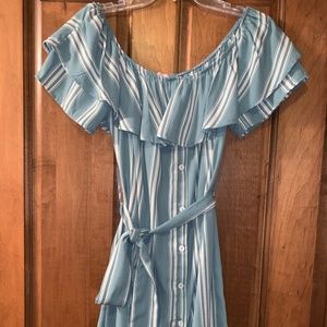 Short, off the shoulder dress